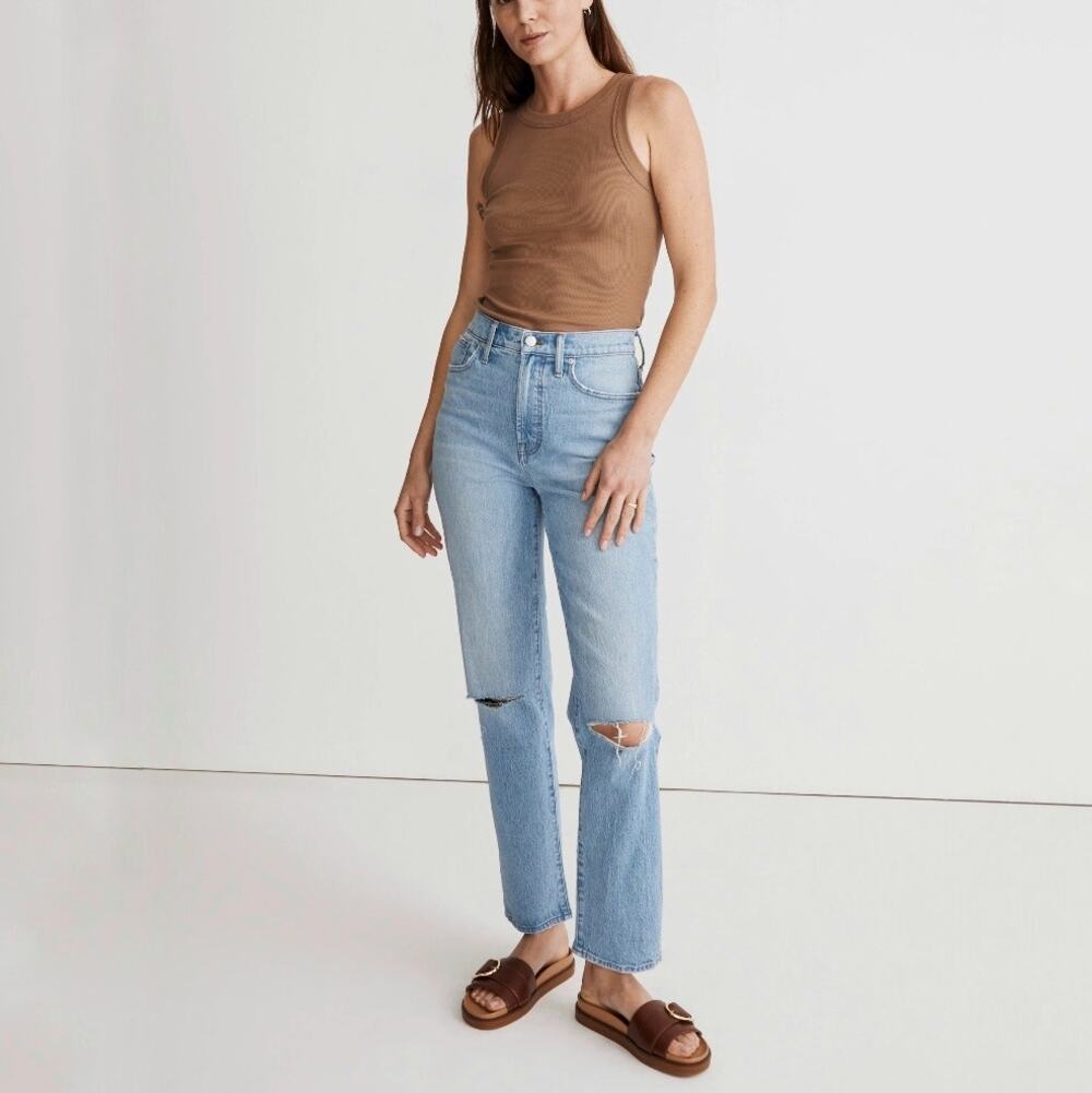Madewell Women's The Perfect Vintage Straight Leg Jeans Light Wash Size 28